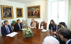 Leyla Əliyeva və Alyona Əliyeva Vatikan şəhər-dövlətinin qubernatorluğunun prezidenti ilə görüşüblər (FOTO)