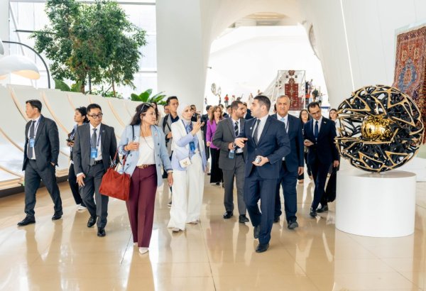 AQEM Media Forumunun iştirakçıları Heydər Əliyev Mərkəzi ilə tanış olublar (FOTO)