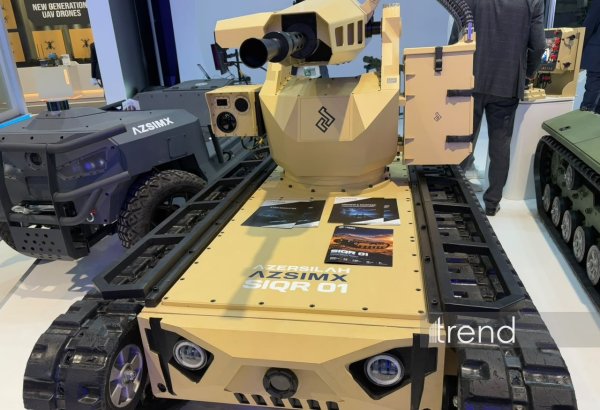 Azərbaycanın hazırladığı silahlı robot platformaları ADEX-2026-da nümayiş etdirildi (FOTO)