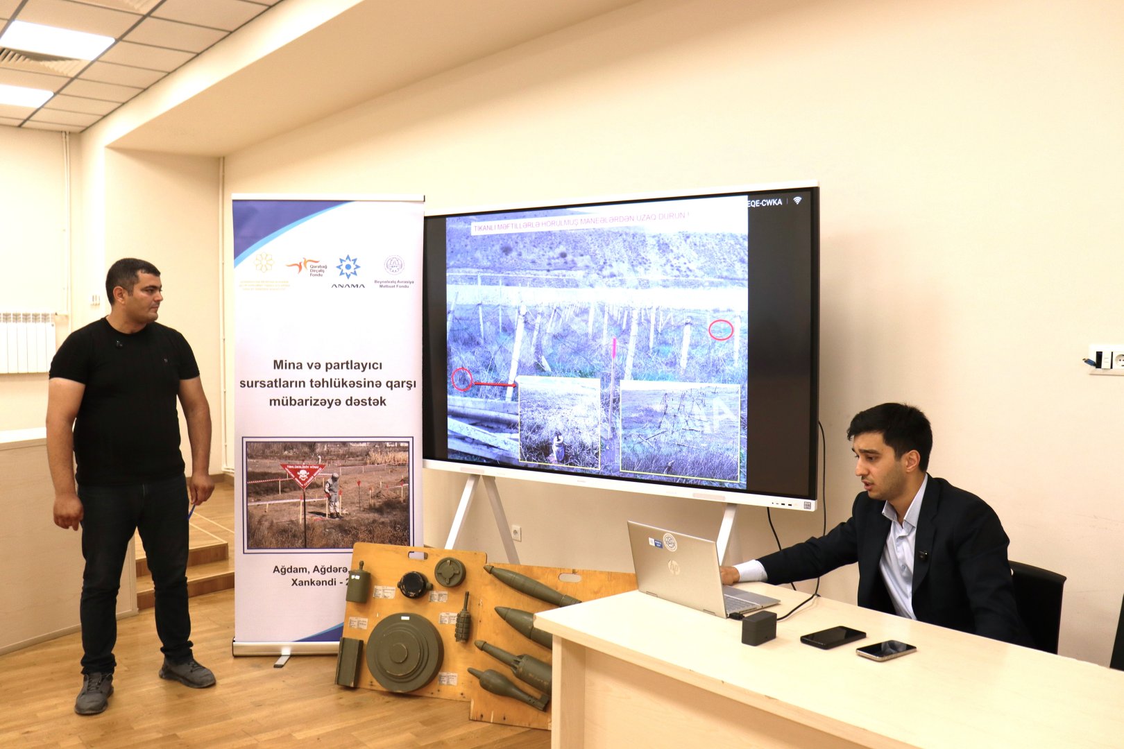 Xankəndidə mina təhlükəsinə dair yekun maarifləndirmə təlimləri keçirilib (FOTO)