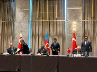 Şuşada Azərbaycan, Türkiyə və Gürcüstan müdafiə nazirlərinin üçtərəfli görüşü keçirilib (FOTO/VİDEO)
