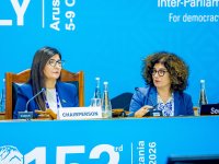 Millət Vəkili Sevil Mikayılova IPU-nun 153-cü Assambleyasında məruzə ilə çıxış edib (FOTO)