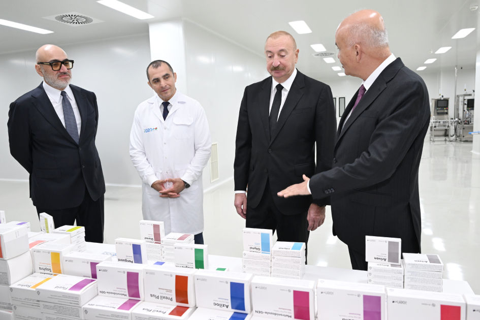 Prezident İlham Əliyev Pirallahı Sənaye Parkında dərman istehsalı müəssisəsinin açılışında iştirak edib (FOTO)