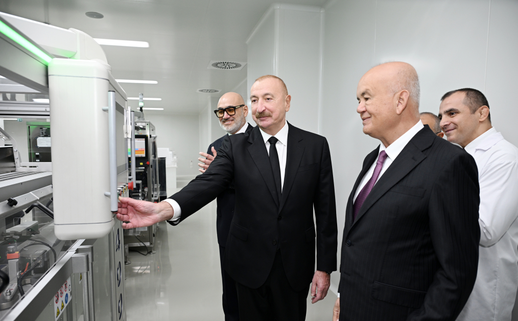 Prezident İlham Əliyev Pirallahı Sənaye Parkında dərman istehsalı müəssisəsinin açılışında iştirak edib (FOTO)