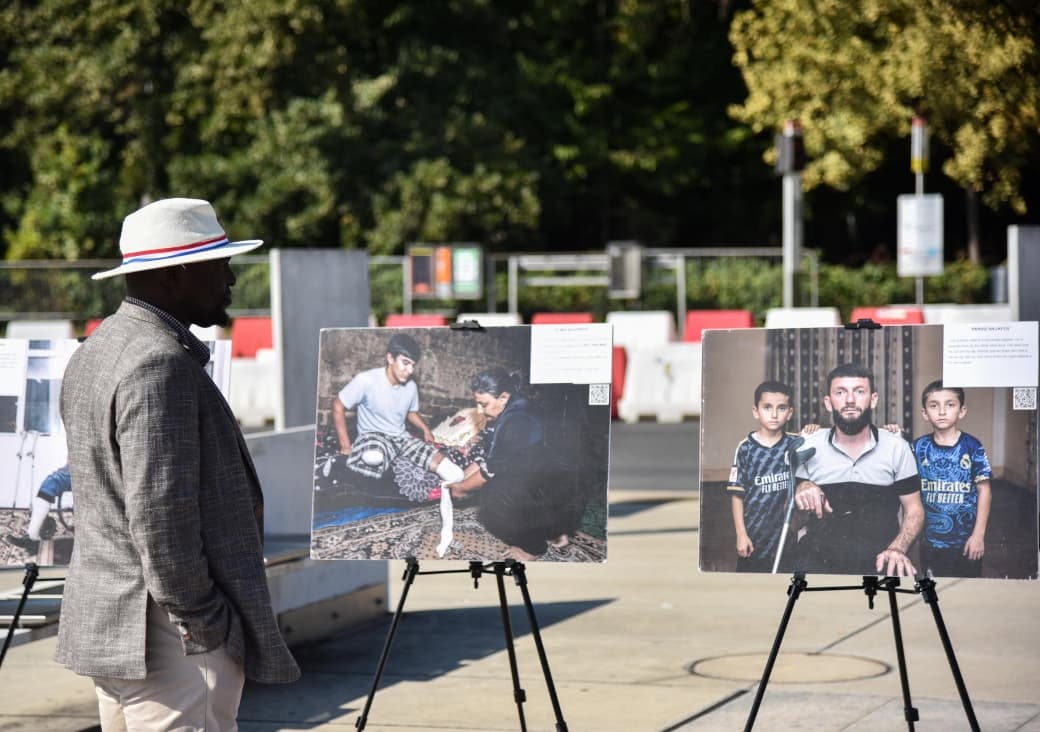 Cenevrədə Ermənistanın Azərbaycana qarşı mina müharibəsinə dair fotosərgi açılıb (FOTO)