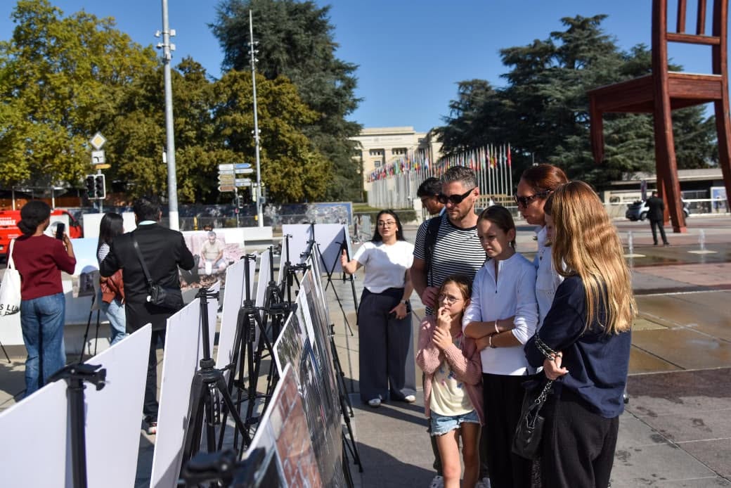 Cenevrədə Ermənistanın Azərbaycana qarşı mina müharibəsinə dair fotosərgi açılıb (FOTO)