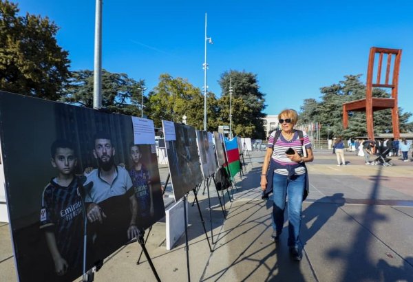 Cenevrədə Ermənistanın Azərbaycana qarşı mina müharibəsinə dair fotosərgi açılıb (FOTO)