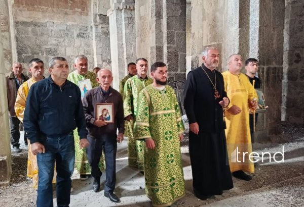 Alban-Udi dini icmasının nümayəndələri Laçında Ağoğlan Monastrını ziyarət ediblər (FOTO) (YENİLƏNİB)