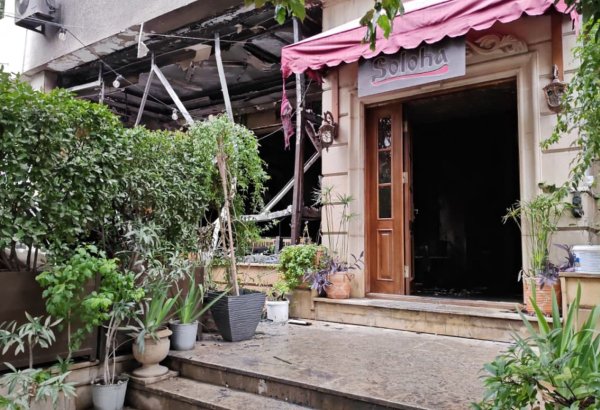 Bakıda restoranda yanğın olub (FOTO/VİDEO)