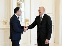 Prezident İlham Əliyev Böyük Britaniyanın ticarət üzrə dövlət nazirini qəbul edib (FOTO)