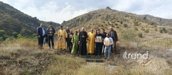 Alban-Udi dini icmasının nümayəndələri Laçında Ağoğlan Monastrını ziyarət ediblər (FOTO)