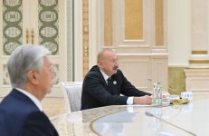 Prezident İlham Əliyev Türkmənbaşıda Azərbaycan və Mərkəzi Asiya Dövlət başçılarının 8-ci Məşvərət görüşündə iştirak edir (FOTO)