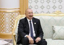 Türkmənbaşı şəhərində Prezident İlham Əliyevin İran Prezidenti ilə görüşü keçirilib (FOTO)