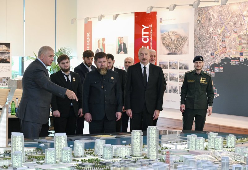 Prezident İlham Əliyev və Rusiyanın Çeçenistan Respublikasının başçısı “Bakı Ağ Şəhər”də olublar (FOTO/VİDEO)