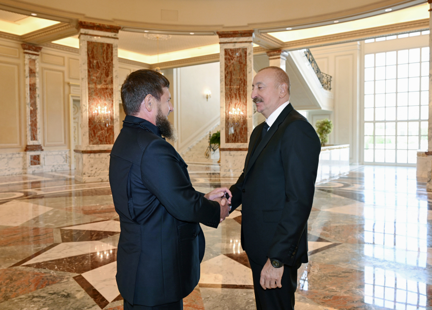 Prezident İlham Əliyev Rusiyanın Çeçenistan Respublikasının başçısını qəbul edib (FOTO)