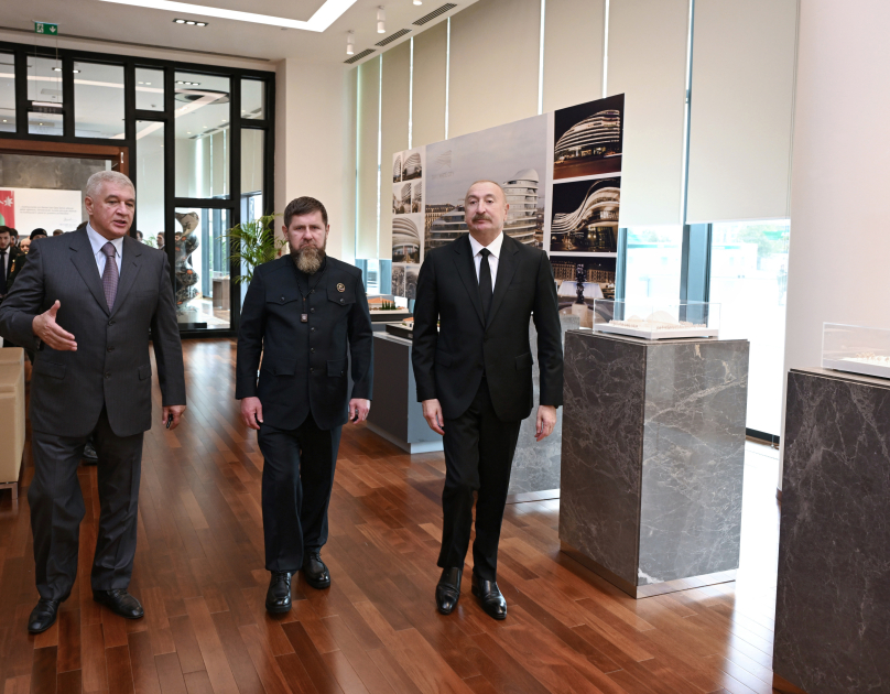Prezident İlham Əliyev və Rusiyanın Çeçenistan Respublikasının başçısı “Bakı Ağ Şəhər”də olublar (FOTO)