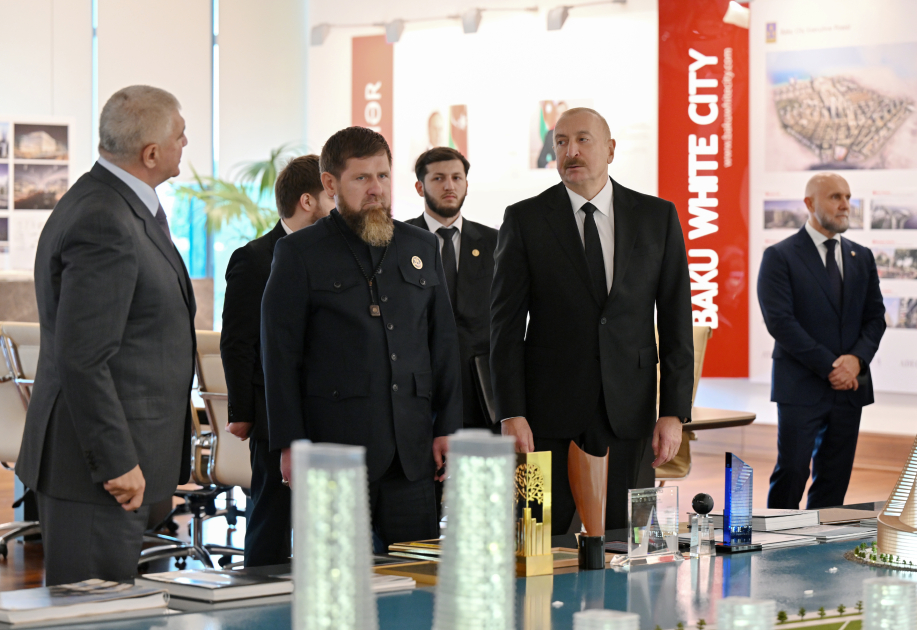 Prezident İlham Əliyev və Rusiyanın Çeçenistan Respublikasının başçısı “Bakı Ağ Şəhər”də olublar (FOTO)