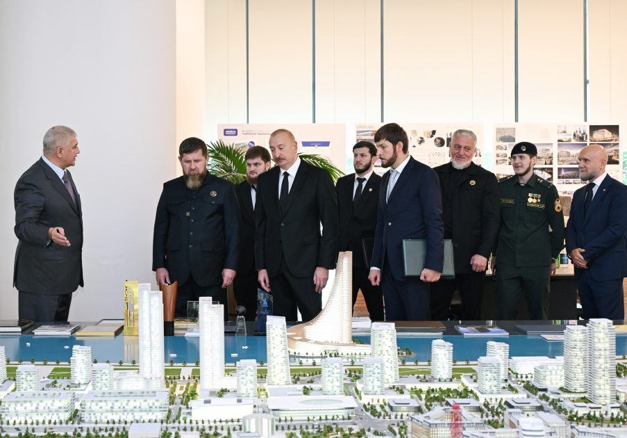 Prezident İlham Əliyev və Rusiyanın Çeçenistan Respublikasının başçısı “Bakı Ağ Şəhər”də olublar (FOTO)