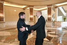 Prezident İlham Əliyev Rusiyanın Çeçenistan Respublikasının başçısını qəbul edib (FOTO)