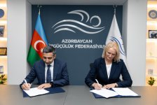 Azərbaycan və Belarus üzgüçülük federasiyaları arasında memorandum imzalanıb (FOTO)