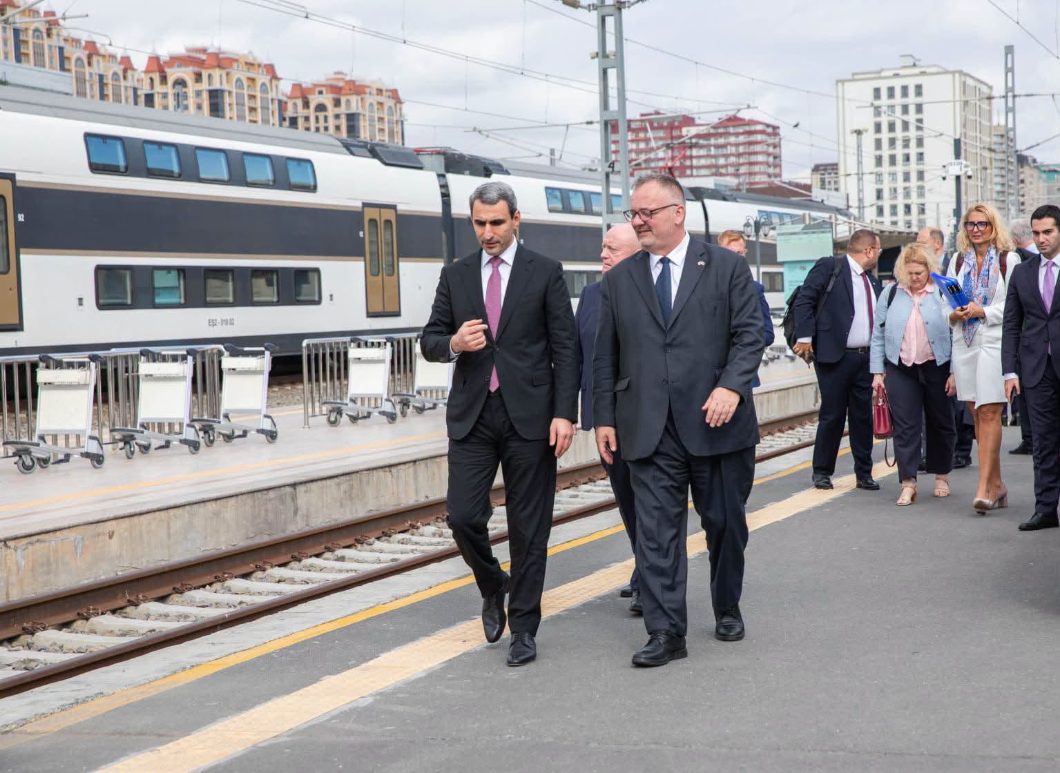 Çexiyanın nəqliyyat naziri Bakı Dəmiryol Vağzalında olub (FOTO)