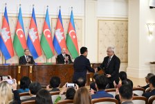 Prezident İlham Əliyev və Kambocanın Baş naziri mətbuata bəyanatlarla çıxış ediblər (FOTO)