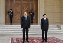 Laos Prezidentinin Bakıda rəsmi qarşılanma mərasimi olub (FOTO/VİDEO)