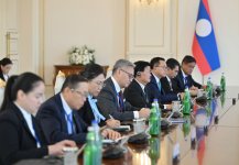 Prezident İlham Əliyevin Laos Prezidenti ilə geniş tərkibdə görüşü olub (FOTO)