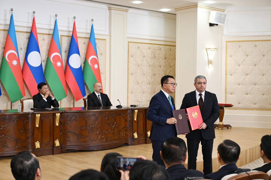 Azərbaycan ilə Laos arasında Birgə Bəyanat qəbul olunub və sənədlər mübadilə edilib (FOTO)