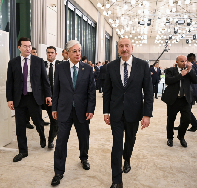Prezident İlham Əliyevin adından AQEM-in 7-ci Zirvə Görüşünün iştirakçılarının şərəfinə şam yeməyi verilib (FOTO/VİDEO)