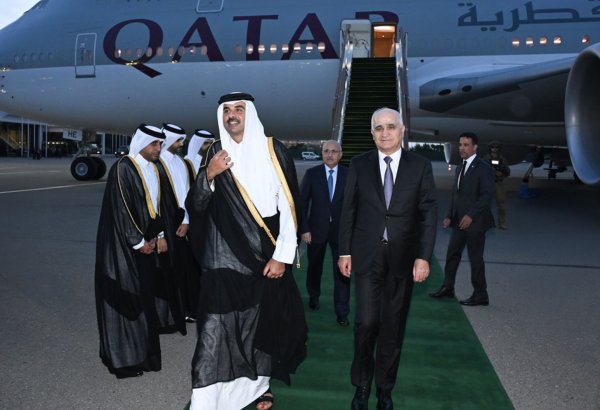 Qətər Dövlətinin Əmiri Azərbaycana səfərə gəlib (FOTO)