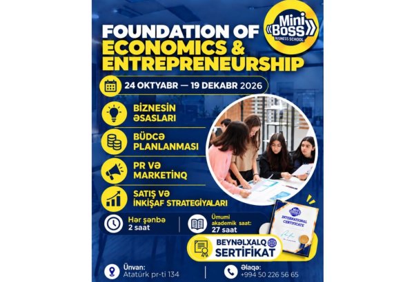 "MiniBoss Business School" Bakıda ikinci ünvanda fəaliyyətə başlayır
