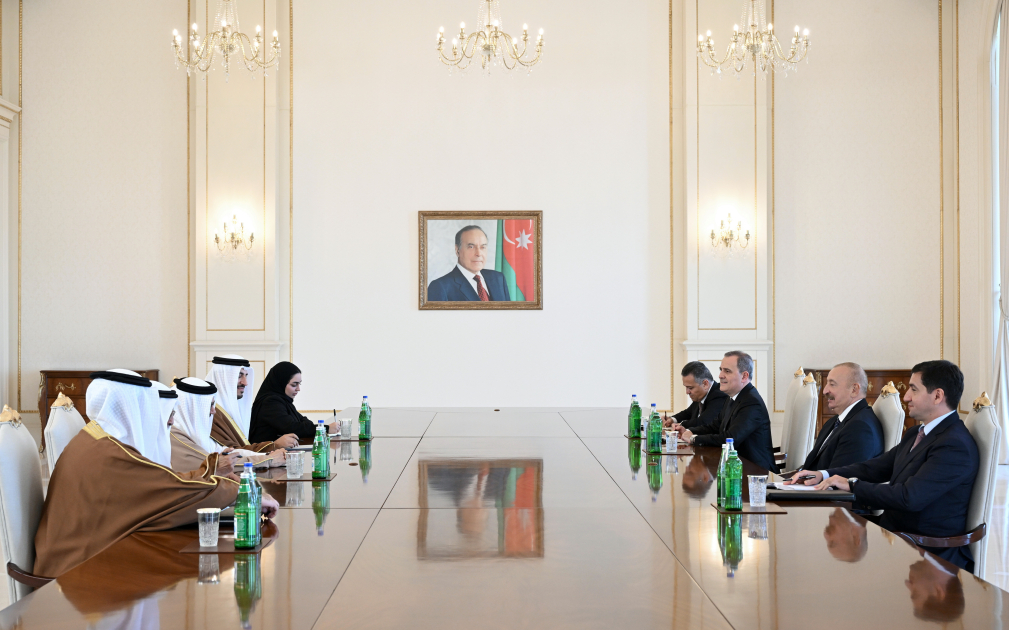 Prezident İlham Əliyev Bəhreynin xarici işlər nazirini qəbul edib (FOTO/VİDEO)