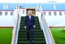 Özbəkistan Prezidenti Azərbaycanda səfərdədir (FOTO)