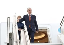 Qazaxıstan Prezidentinin Azərbaycana səfəri başlayıb (FOTO)
