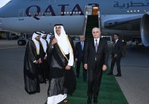 Qətər Dövlətinin Əmiri Azərbaycana səfərə gəlib (FOTO)