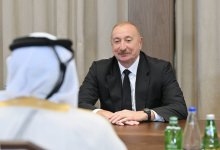 Prezident İlham Əliyev Qətər Dövlətinin Əmiri ilə görüşüb (FOTO)