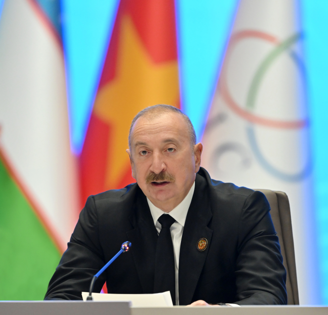 Prezident İlham Əliyev AQEM-in 7-ci Zirvə Toplantısında çıxış edib (FOTO)