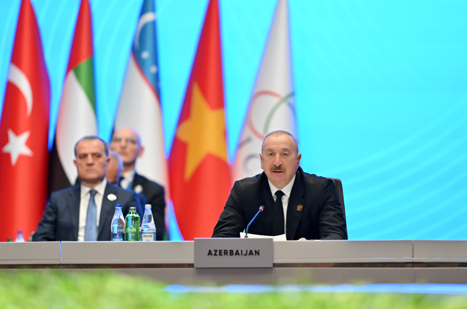 Prezident İlham Əliyev AQEM-in 7-ci Zirvə Toplantısında çıxış edib (FOTO)