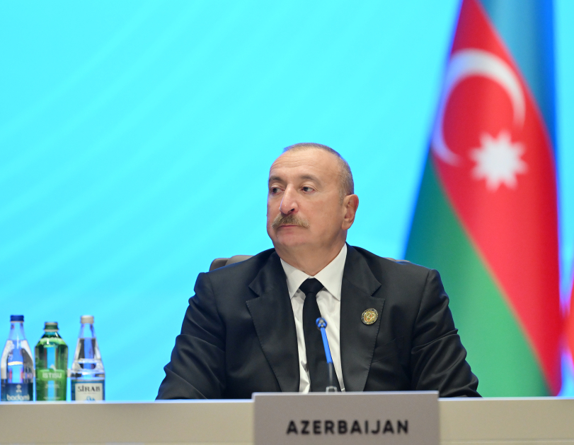 Prezident İlham Əliyev AQEM-in 7-ci Zirvə Toplantısında çıxış edib (FOTO)
