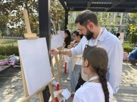 Füzulidə uşaqlar üçün rəssamlıq üzrə ustad dərsləri keçirilib (FOTO)