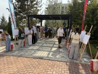 Füzulidə uşaqlar üçün rəssamlıq üzrə ustad dərsləri keçirilib (FOTO)