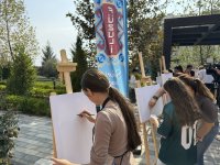 Füzulidə uşaqlar üçün rəssamlıq üzrə ustad dərsləri keçirilib (FOTO)