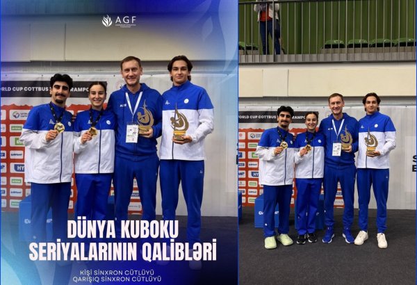 Azərbaycan gimnastları Dünya kuboku seriyalarının qalibi olublar (FOTO)