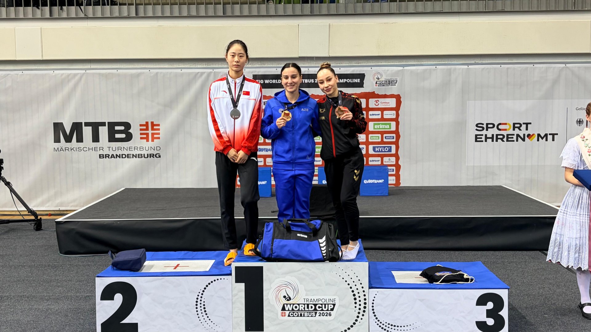 Selcan Mahsudova batut gimnastikası üzrə Dünya kubokunun qalibi olub (FOTO)