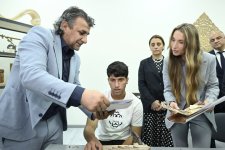 Alyona Əliyeva Mədəniyyət və Sənətkarlıq üzrə Bakı Dövlət Peşə Təhsili Mərkəzində inklüziv təlim və tədris mərkəzinin açılışında iştirak edib (FOTO)