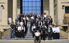 Alyona Əliyeva Mədəniyyət və Sənətkarlıq üzrə Bakı Dövlət Peşə Təhsili Mərkəzində inklüziv təlim və tədris mərkəzinin açılışında iştirak edib (FOTO)