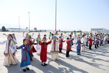 Heydər Əliyev Fondunun vitse-prezidenti Leyla Əliyeva Türkmənistanda səfərdədir (FOTO)