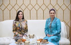 Heydər Əliyev Fondunun vitse-prezidenti Leyla Əliyeva Türkmənistanda səfərdədir (FOTO)