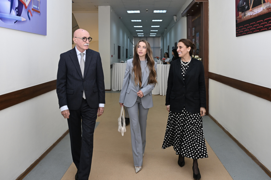 Alyona Əliyeva Mədəniyyət və Sənətkarlıq üzrə Bakı Dövlət Peşə Təhsili Mərkəzində inklüziv təlim və tədris mərkəzinin açılışında iştirak edib (FOTO)